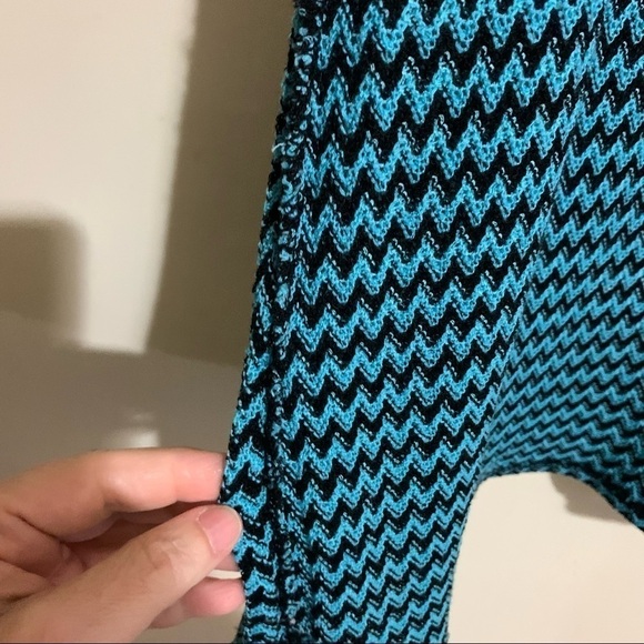 Parpe’ Blue Teal Black Sleeveless Knit Sundress. - Picture 4 of 7